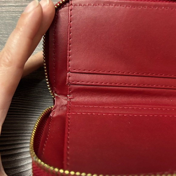Adrienne Vittadini Red Wallet with Gold Accents - Picture 5 of 6